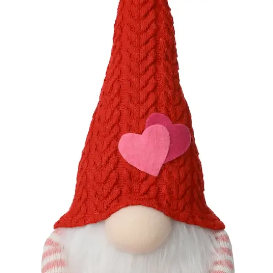 Glitzhome® 28.25" Fabric Valentine's Gnome Shelf Sitter with Dangling Legs {6}