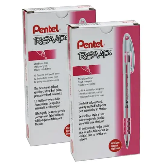 Pentel&reg; R.S.V.P.&reg; Medium Point Ballpoint 24 Pen Set Pink {1}