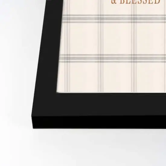 Grateful Thankful Blessed Black Framed Print Wall Art {4}