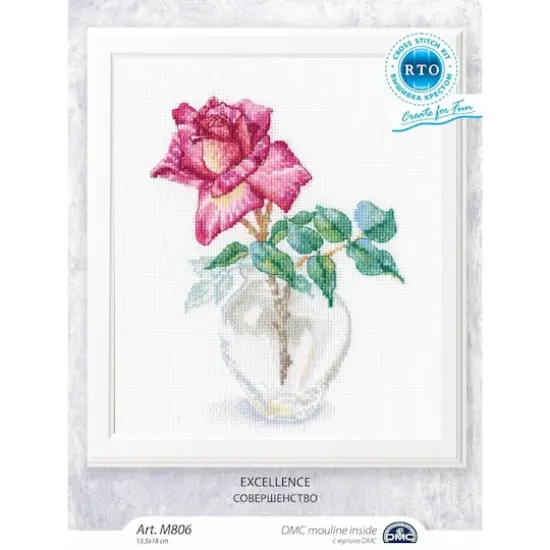 RTO Excellence Rose Cross Stitch Kit {3}