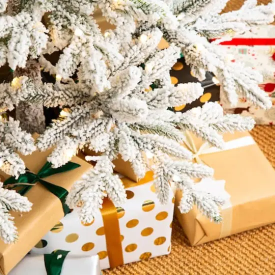 9ft. Pre-Lit Deluxe Pine Artificial Christmas Tree, Warm White LED Lights {7}