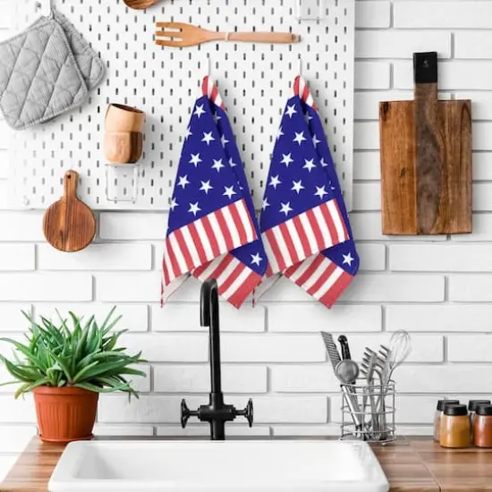 Stars & Stripes Americana Kitchen Tea Towel Set {3}