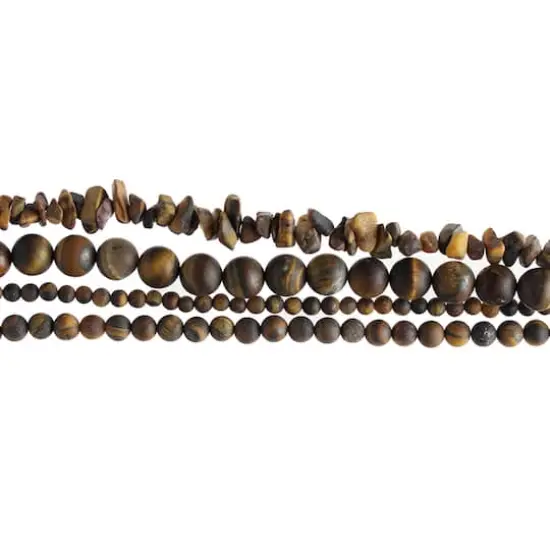 Matte Brown Tiger's Eye Stone Beads by Bead Landing&trade; {1}