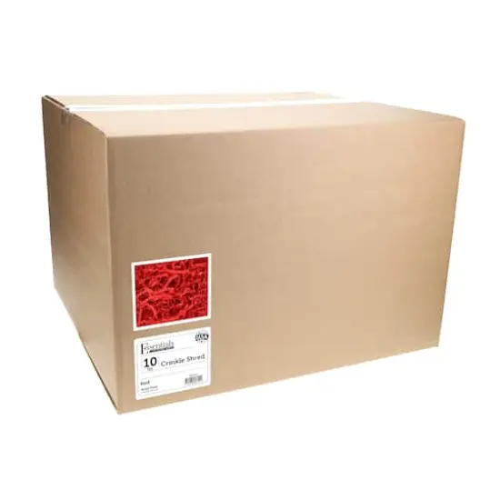 Essentials by Leisure Arts Crinkle Shred Box, 10lb. Red {4}