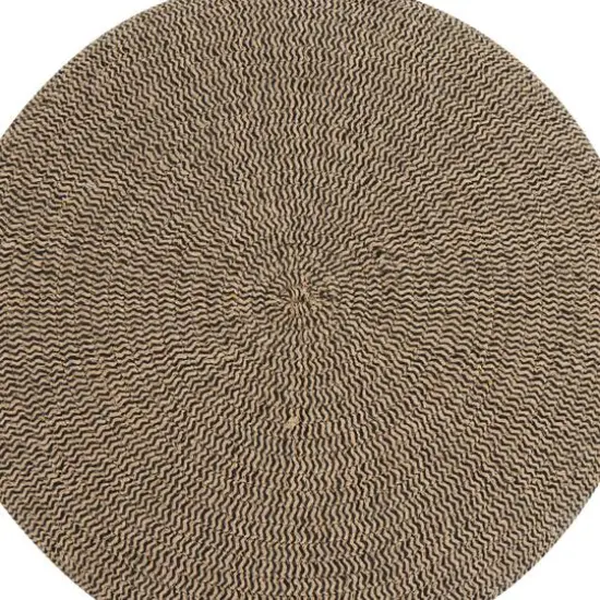 17" Brown Chevron Textured Stool with Wooden Legs {6}