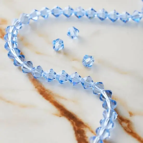 Preciosa Glass Crystal Bicone Beads, 6mm by Bead Landing&trade; Light Sapphire {3}