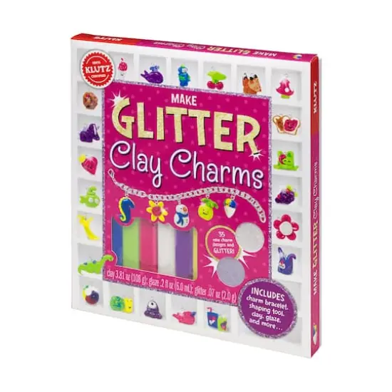 Klutz&reg; Make Glitter Clay Charms Kit {3}