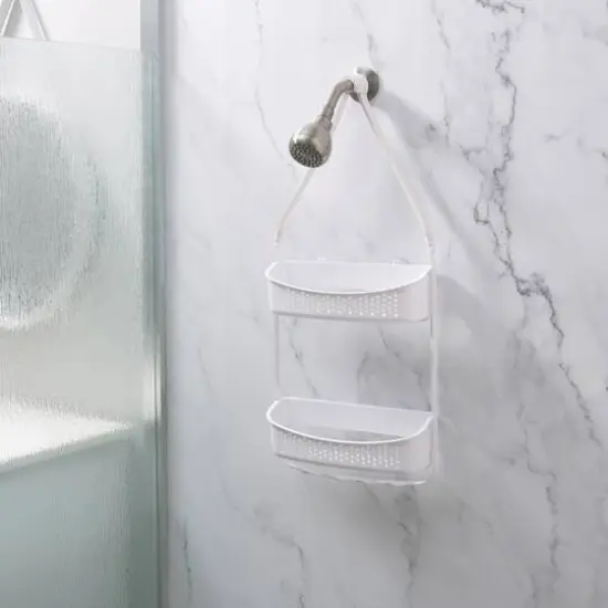 Bath Bliss 2 Way Convertible Shower Caddy White {9}