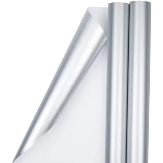 JAM Paper Silver Foil Christmas Wrapping Paper, 2ct. {1}