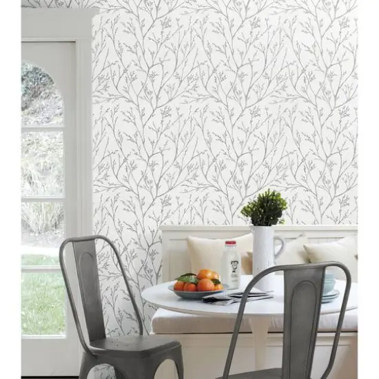 RoomMates Gray Tree Branches Peel & Stick Wallpaper {3}
