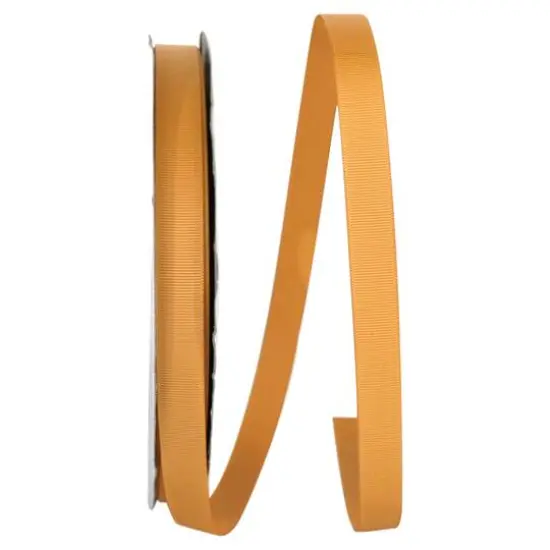 JAM Paper 5/8" x 100yd. Grosgrain Style Wired Ribbon Old Gold {1}