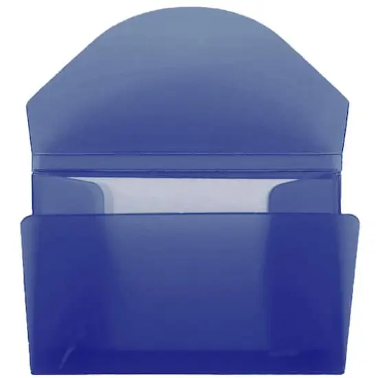 JAM Paper Plastic Business Card Holder Case Ice Blue Frosted {4}