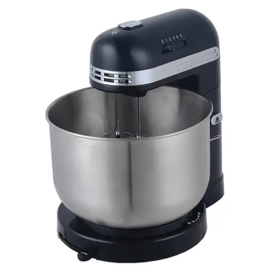 Brentwood 5-Speed Black Stand Mixer with 3qt. Stainless Steel Mixing Bowl {4}