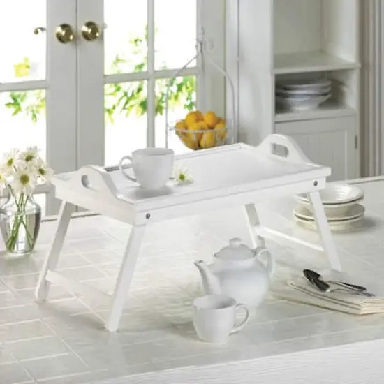 20" White Folding Tray {5}