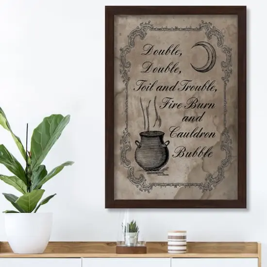 Double Double Trouble 2 20" x 30" Walnut Framed Print Under Plexiglass {4}