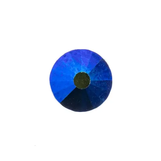 John Bead Crystal Lane SS30 Glass Round Flatback Rhinestones, 72ct. Jet AB {3}