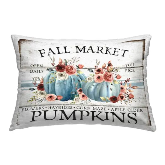 Stupell Industries Fall Market with Roses Outdoor Printed Pillow {1}