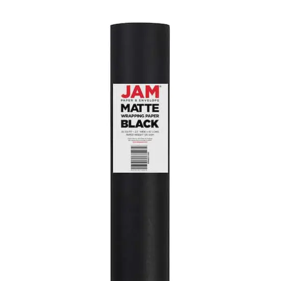 JAM Paper Matte Gift Wrap, 2ct. Black {5}