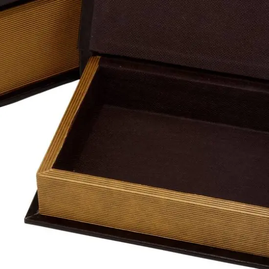 Dark Brown Traditional Wood Box Set {6}