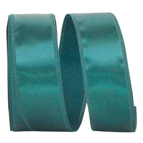 JAM Paper 2.125" 50yd. Dyna Satin EZ Wired Ribbon Hunter {1}