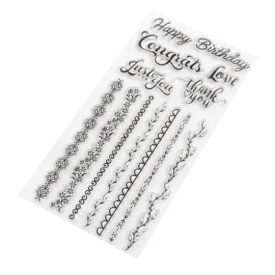 Sentiments & Borders Clear Stamps by Recollections&trade; {3}