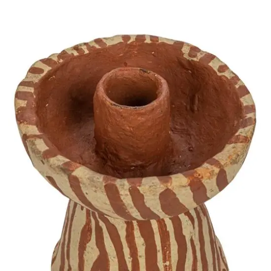 Hello Honey&reg; 5" Round Decorative Hand-Painted Paper Mache Taper Holder {9}