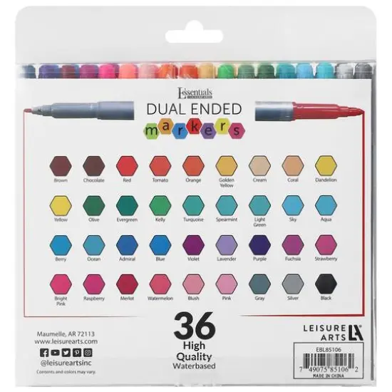 Essentials by Leisure Arts 36 Color Dual Ended Marker Set {3}