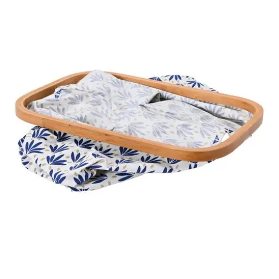 Household Essentials Krush Bamboo Rimmed Basket Set Blue {6}