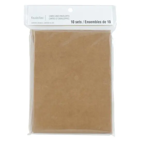Kraft Fold Cards & Envelopes by Recollections&trade;, 4.25" x 5.5" {4}