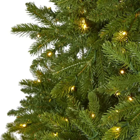 9ft. Pre-Lit Sierra Spruce Artificial Christmas Tree, Clear LED Lights {4}