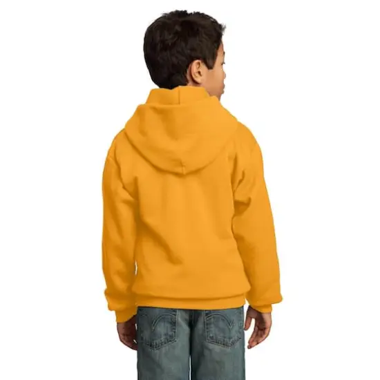 Port & Company® Colors Youth Core Fleece Pullover Hooded Sweatshirt Gold {5}