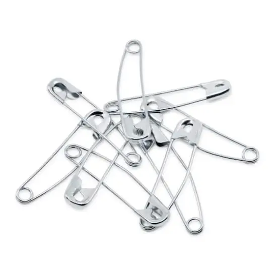 Dritz&reg; 1.5" Nickel-Plated Brass Curved Basting Pins, 75ct. {5}