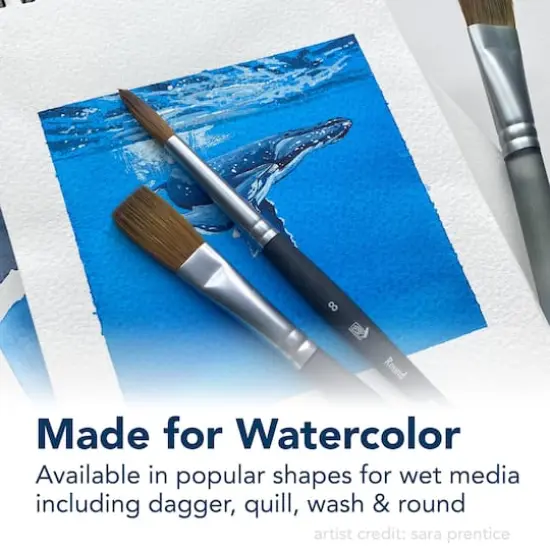 Princeton&trade; Aqua Elite&trade; Series 4850 Synthetic Oval Wash Watercolor Brush {3}