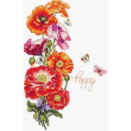 LetiStitch Poppy Counted Cross Stitch Kit {1}