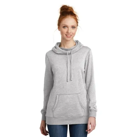 District&reg; Women's Lightweight Fleece Hoodie Heathered Grey {4}