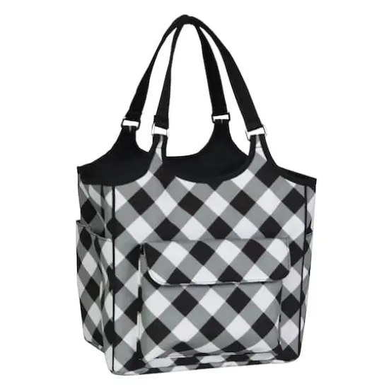 Everything Mary Black & White Check Everything Tote {5}