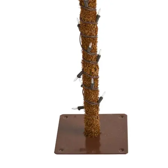 5ft. Pre-Lit Palm Artificial Christmas Tree, Warm White LED Lights {5}