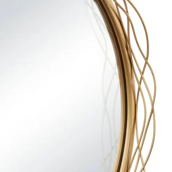 Gold Metal Glam Wall Mirror, Set of24" x 24" x 3" {4}