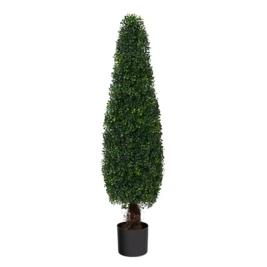 4ft. Potted Boxwood Cone Topiary Tree {1}