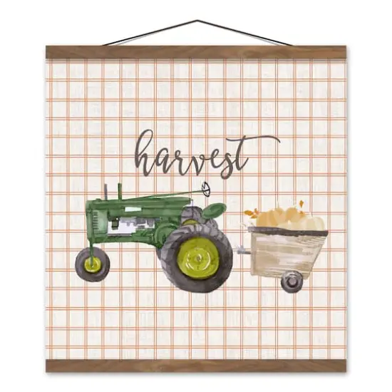 Harvest Tractor Teak Hanging Canvas {1}