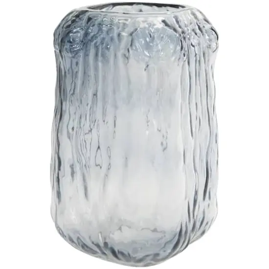 9" Gray Ombre Textured Rectangular Glass Vase {3}
