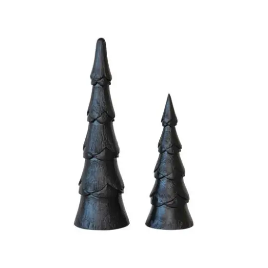 Hello Honey&reg; 10" Black Mango Wood Christmas Tree {5}