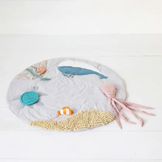 Hello Honey&reg; 39.25" Multicolor Polyester Roll-Up Playmat with Sea Creatures {3}