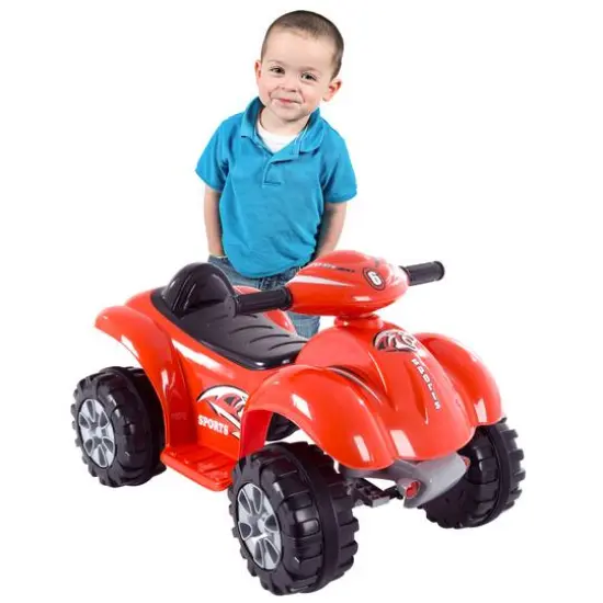 Toy Time Red Battery Powered Ride-On ATV Dinosaur Quad {8}