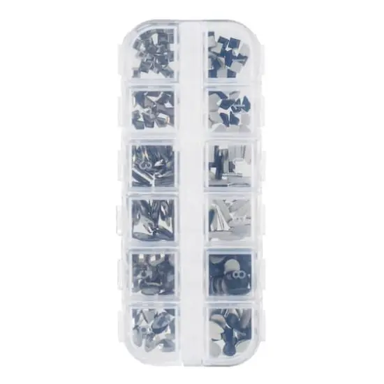 Jewel Shapes Glass Flatback Rhinestones by Bead Landing™ Black {4}