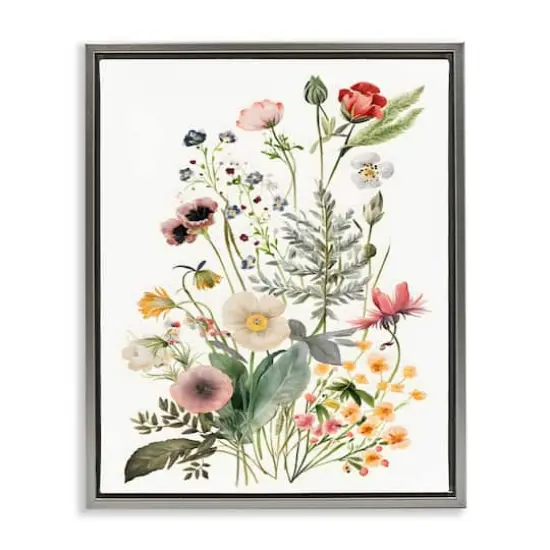 Stupell Industries Subtle Spring Blossoms Floater Framed Art Gray {1}