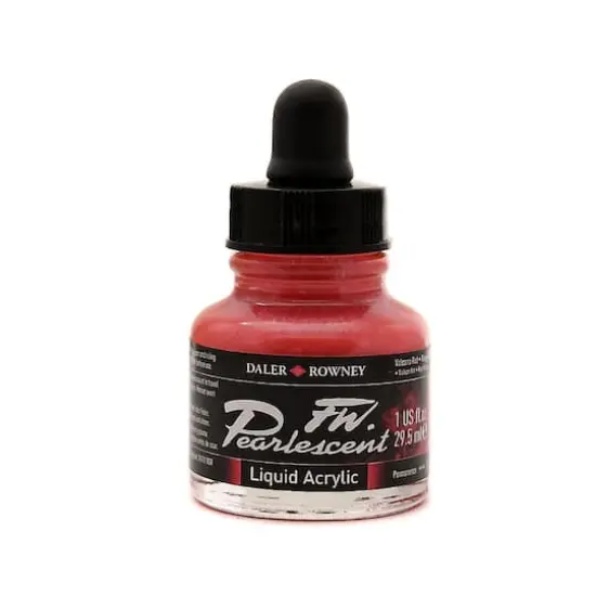 Daler-Rowney&reg; 1oz. FW Pearlescent Liquid Acrylic Ink 123 Volcano Red {1}