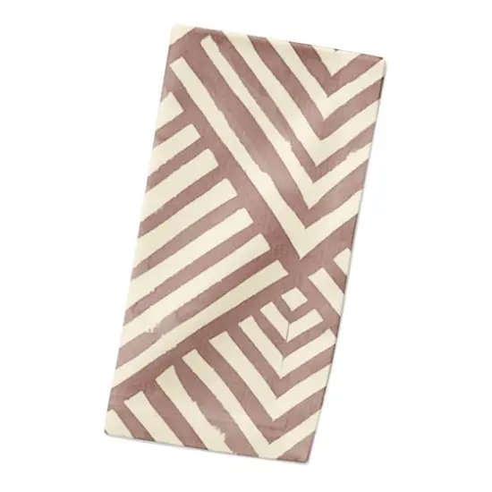 Watercolor Diamond Cotton Twill Napkin Blush {3}