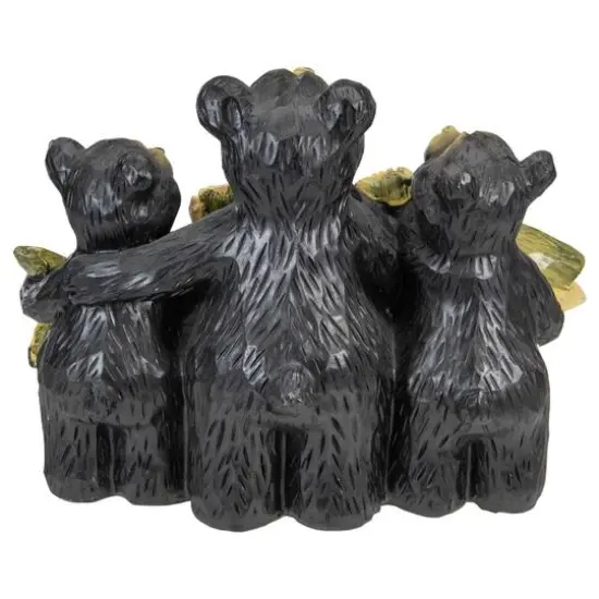 10" Bear Family Trio Welcome Sign Outdoor Garden Statue {6}