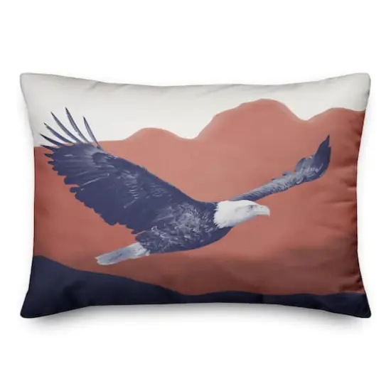 Patriotic Soaring Eagle Indoor/Outdoor Pillow {1}